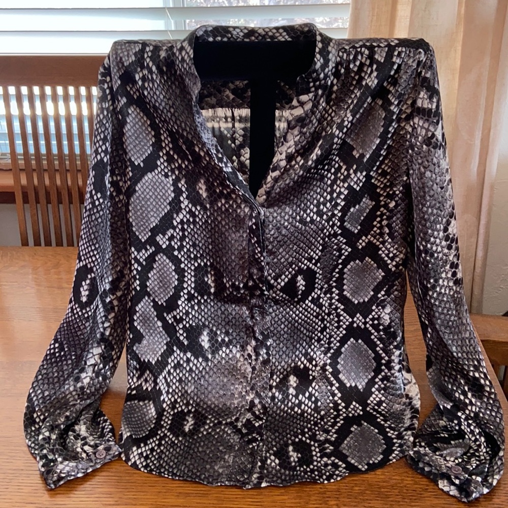 Michael Michael Kors sheer reptile blouse